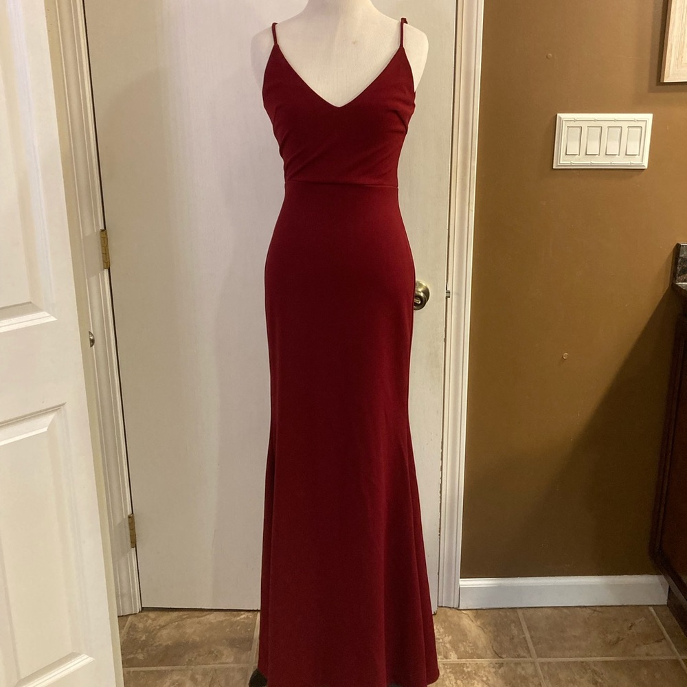 Infinite Glory Wine Red Maxi Dress XS Lulus